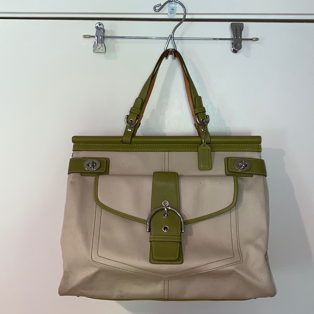 Vintage Canvas Coach Bag